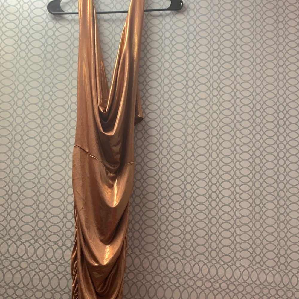 Shimmering Gold Draped Dress